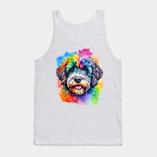 Portuguese Waterdog Watercolor Portrait Tank Top